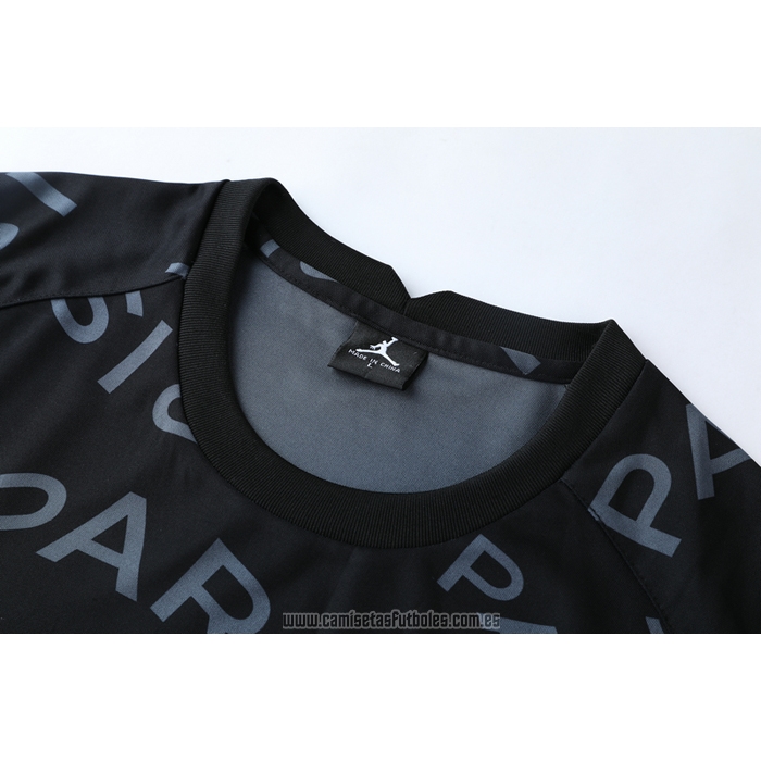 Chandal del Paris Saint-Germain Jordan Manga Corta 2021 Negro